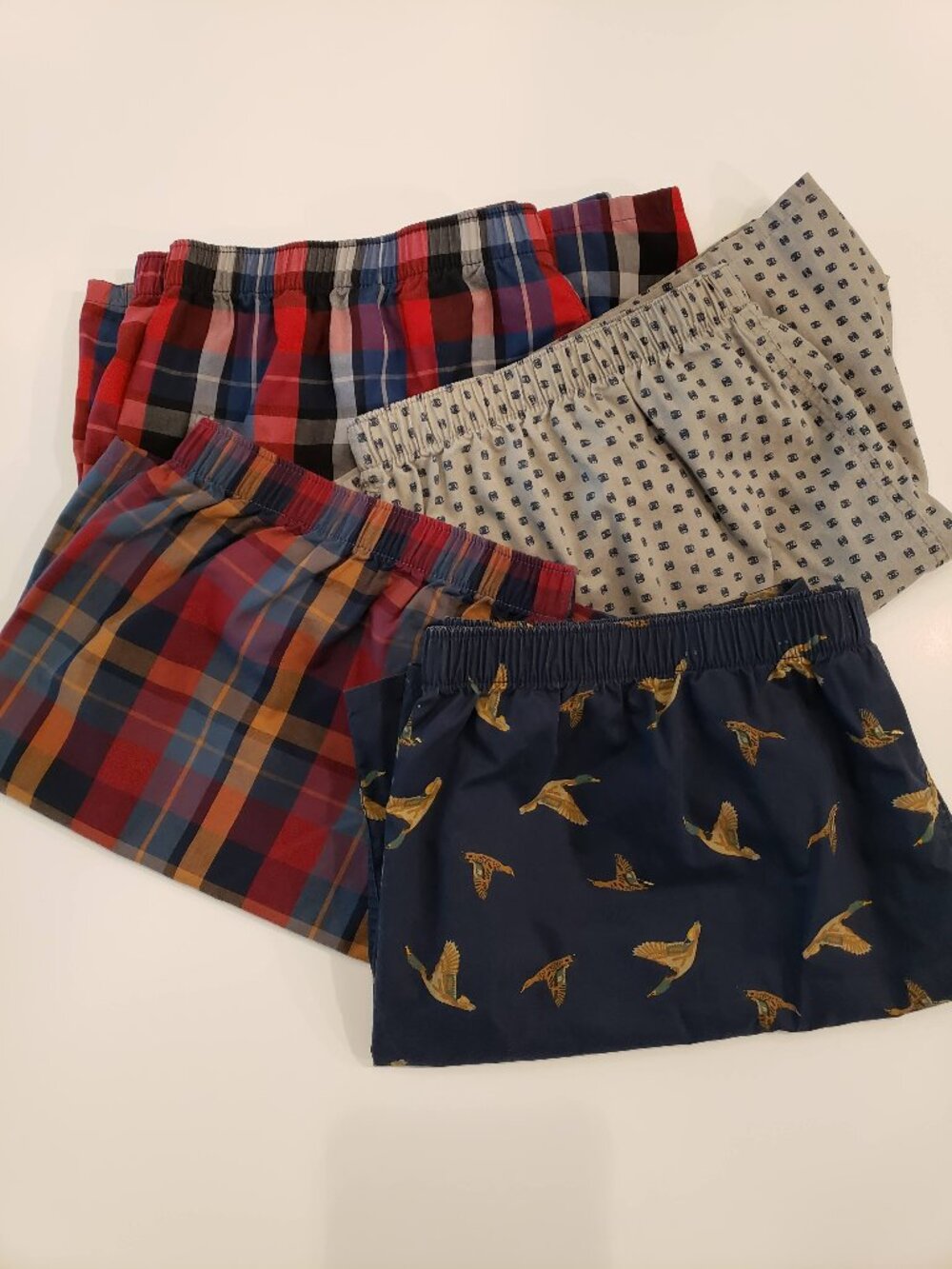 Stafford Men's XXL Classic Fit Boxer Shorts Bundle 4 Pack Plaid Stripe Novelty